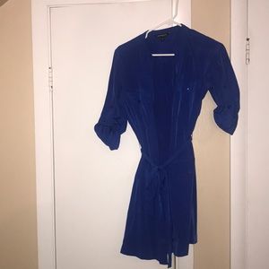 Blue button down dress